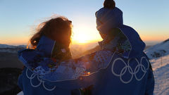 Закат солнца с самой высокой точки Олимпиады в Сочи