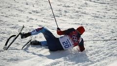 Антон Гафаров упал в ходе первого полуфинала в спринте